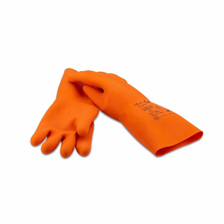 Orange L-AUS handske Touch-E 1000V CL 0-36cm lang-0,8mm tyk LYSBUE SIKKER