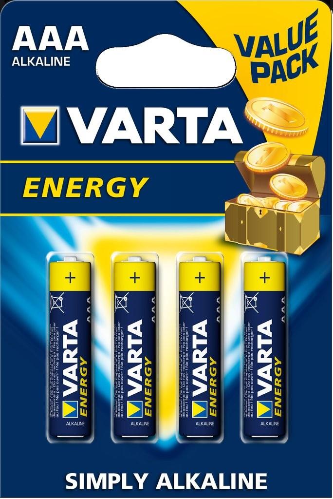 Varta batteri Simply Alk. AAA 1,5V; Ø10,5x44,5mm pris/stk LR03 - Alkaline