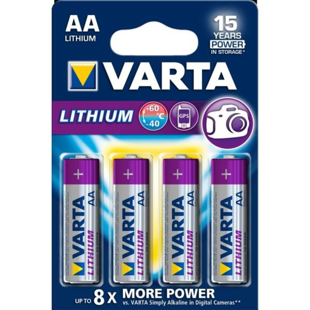 Varta batteri lithium AA 1,5V; Ø14,5x50,5mm BL-4