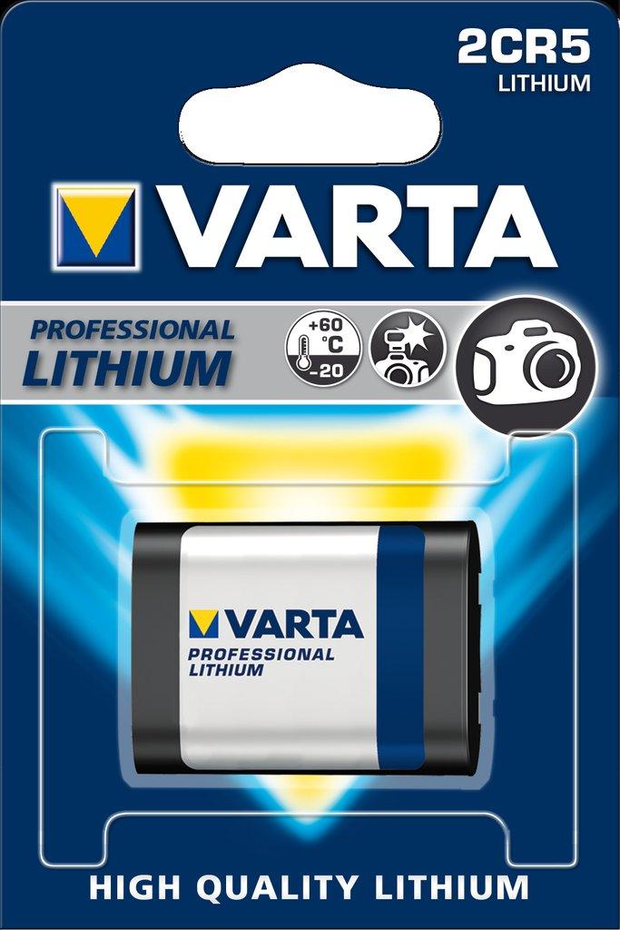 Varta batteri 2CR5 lithium 6V; 1600mAh; Ø34x17x45mm