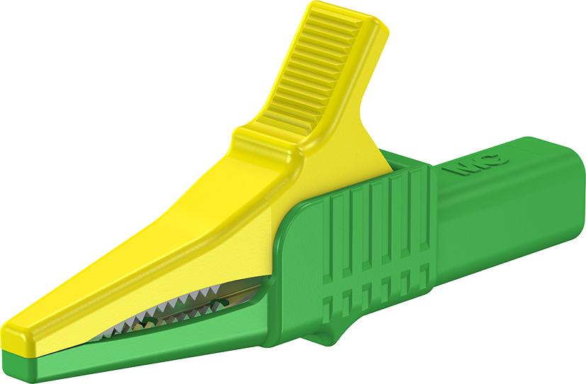 Krokodillenæb XKK-1001 gul/grøn 1000V - CAT II - 32A