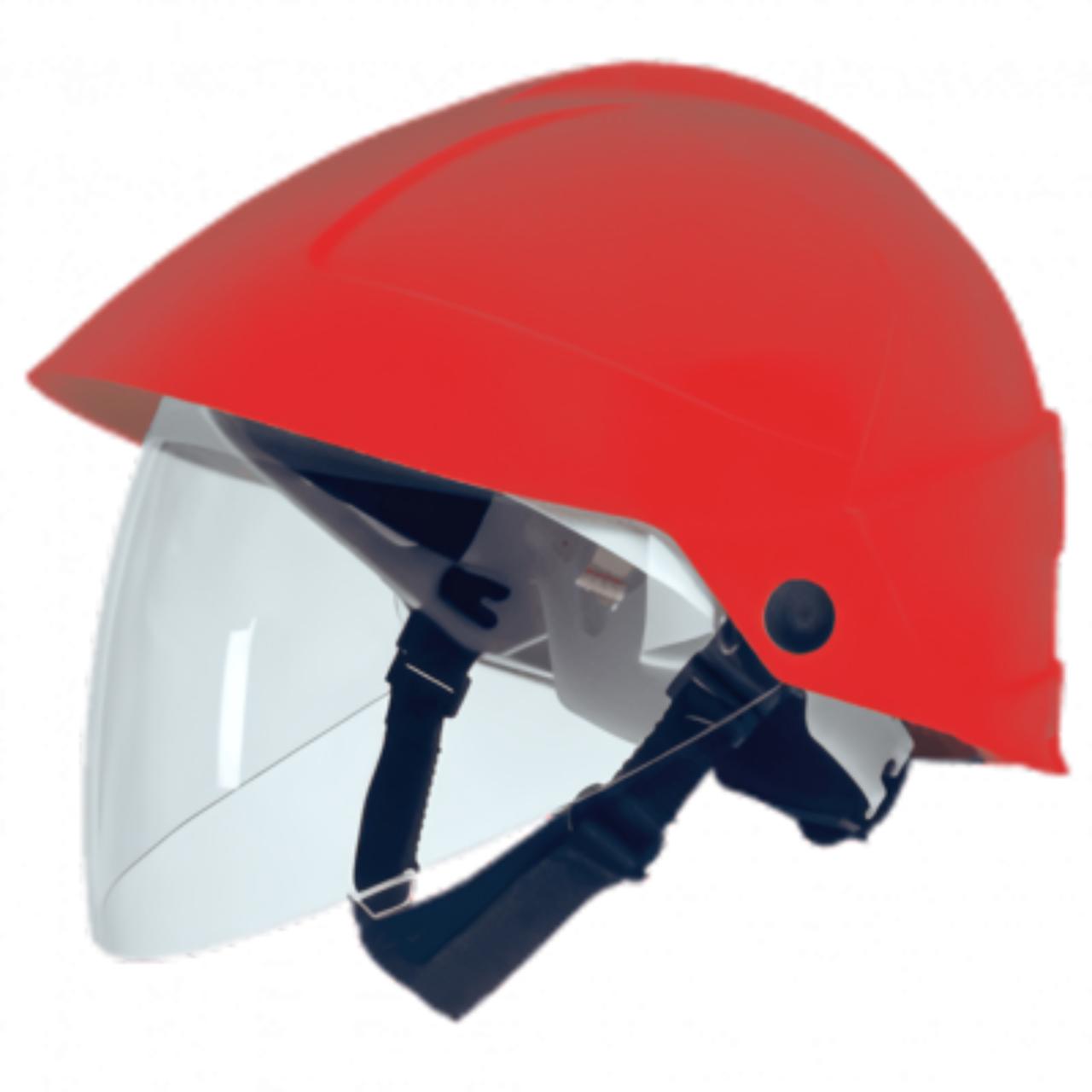 Sikkerhedshjelm rød m/visir lysbuesikker Cl.1 52-64 cm