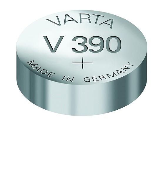 Varta batteri V390 sølvoxid 1,55V: 80mAh: Ø11,6x3,05mm SR54
